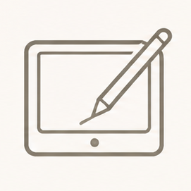 Icon für digitale Handarbeit
